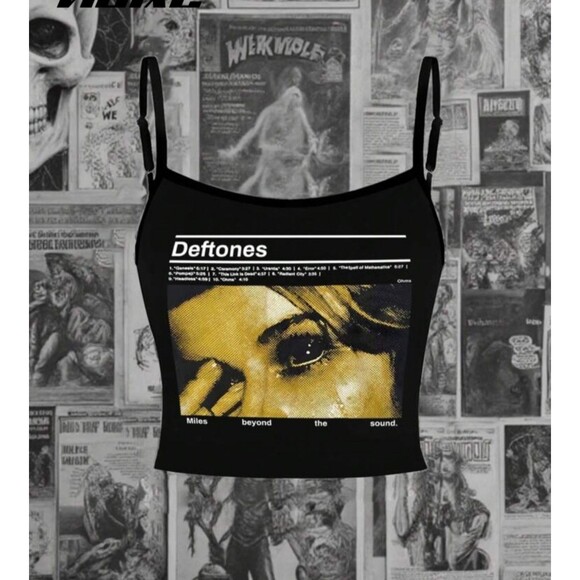 SHEIN Y2K Deftones Crop Top - Picture 1 of 5